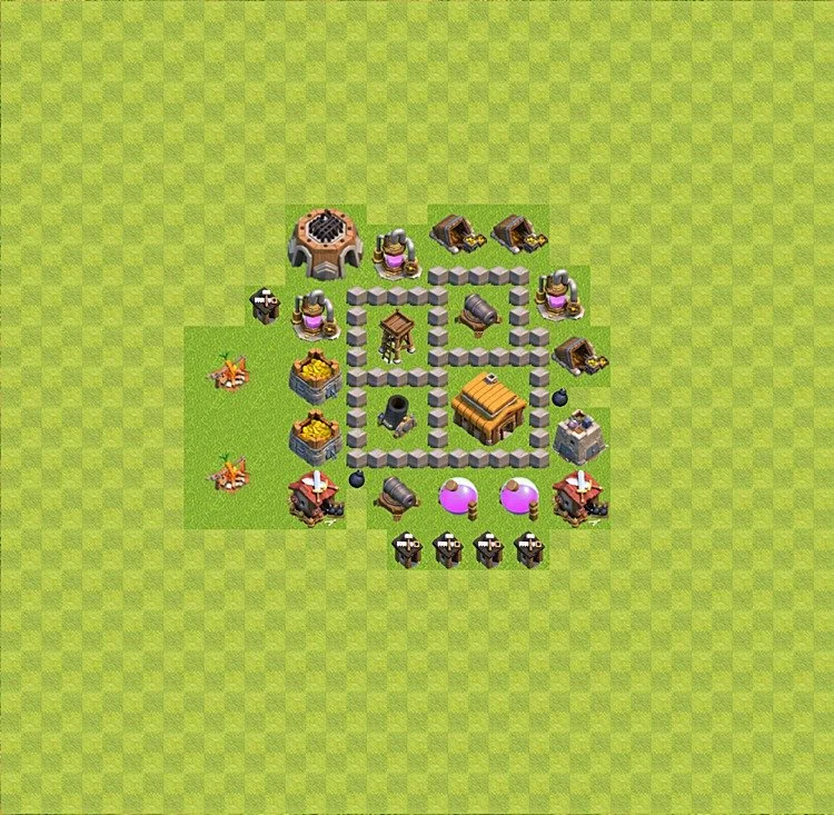 Defense (Trophy) Base TH3 - plan / layout / design - Clash of Clans - (#5)