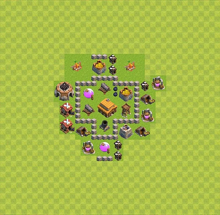 Defense (Trophy) Base TH3 - plan / layout / design - Clash of Clans - (#6)