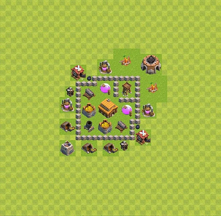 Defense (Trophy) Base TH3 - plan / layout / design - Clash of Clans - (#7)