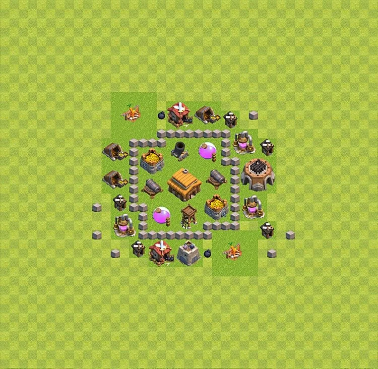 Defense (Trophy) Base TH3 - plan / layout / design - Clash of Clans - (#8) — Défense TH3