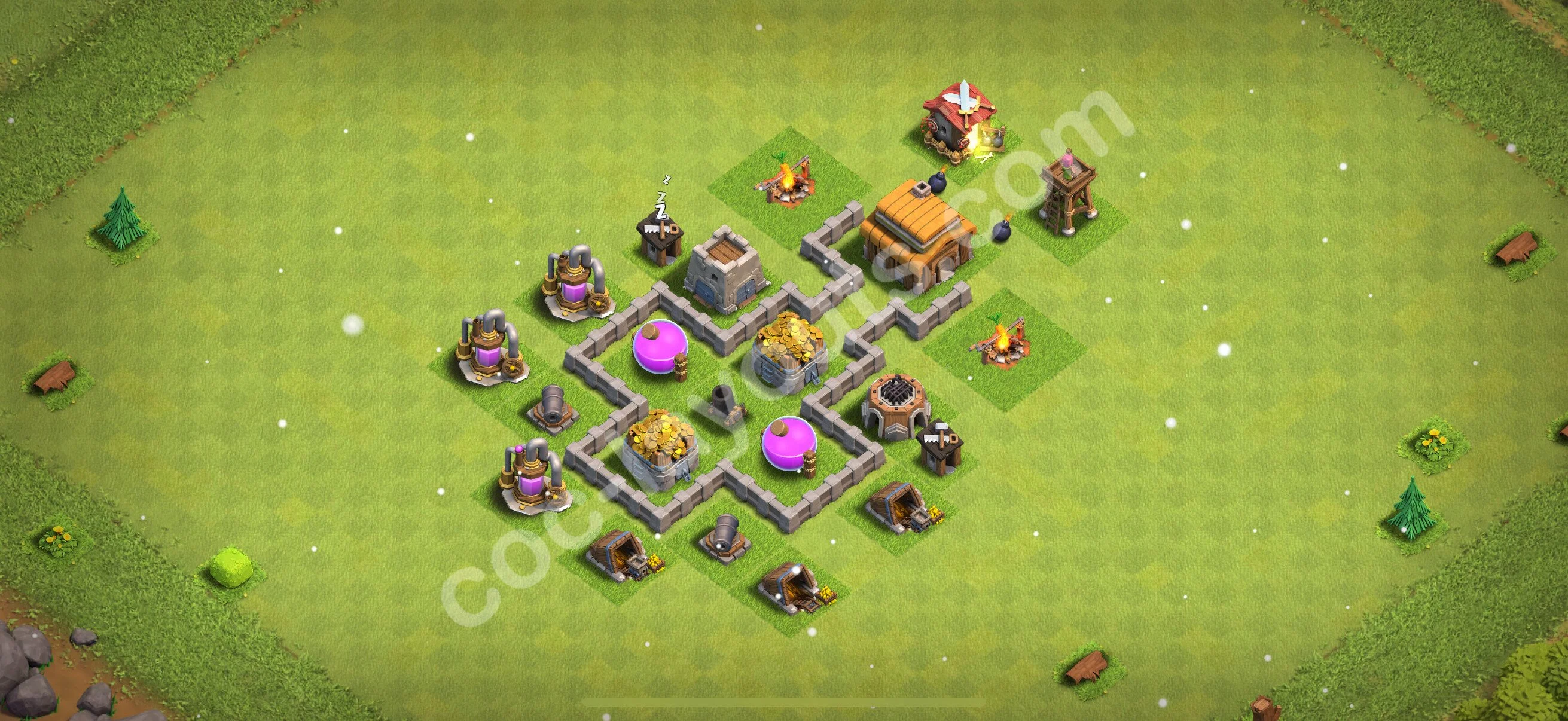 Farming Base TH3 Max Levels - plan / layout / design - Clash of Clans 2026 - (#105) — Çiftlik TH3
