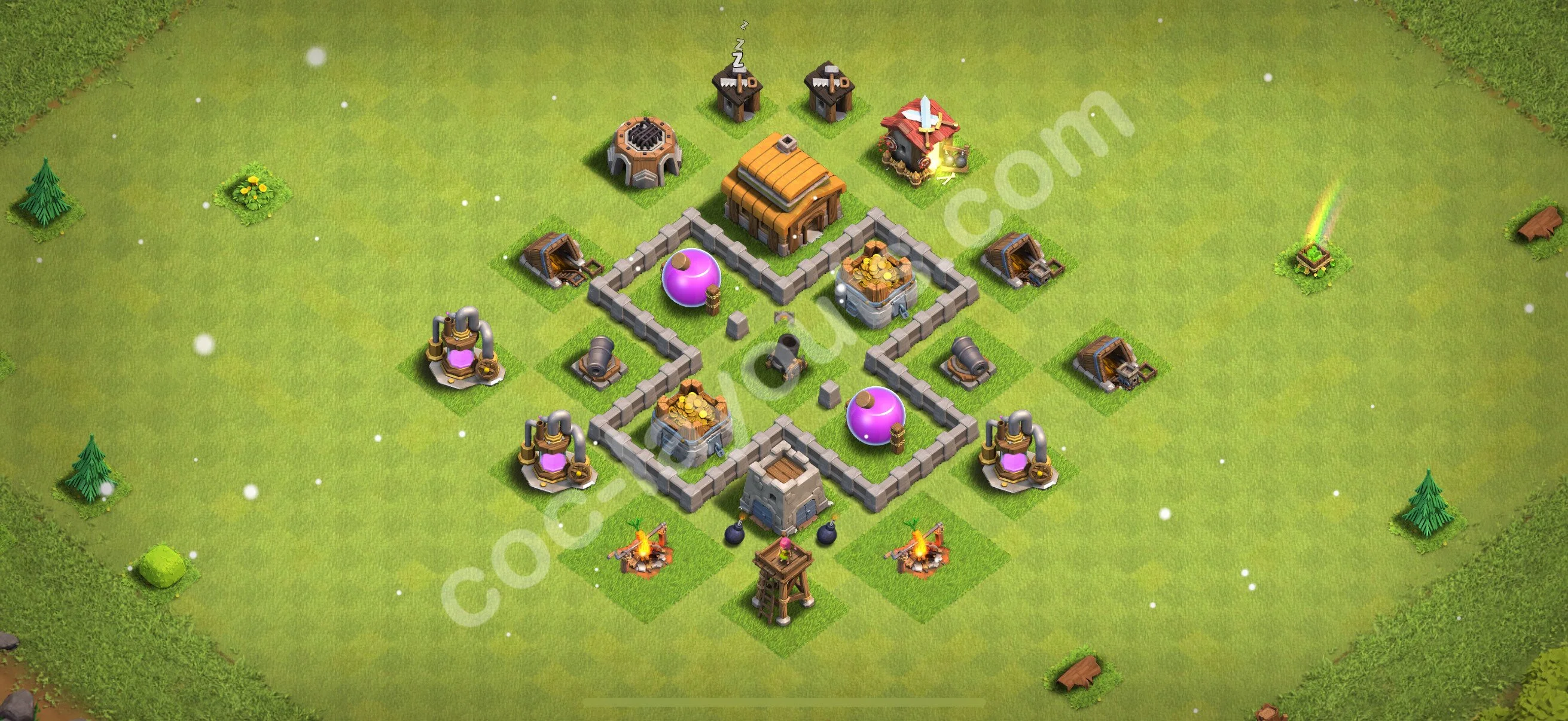 Farming Base TH3 - plan / layout / design - Clash of Clans 2026 - (#110) — Farm TH3