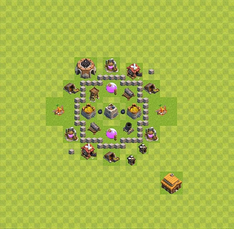 Farming Base TH3 - plan / layout / design - Clash of Clans - (#10) — Farm TH3