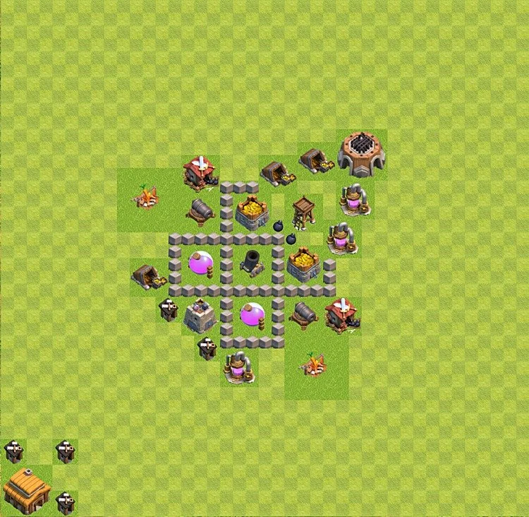 Farming Base TH3 - plan / layout / design - Clash of Clans - (#11) — Farm TH3