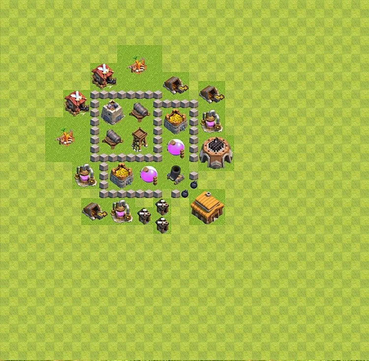 Farming Base TH3 - plan / layout / design - Clash of Clans - (#12) — Farming TH3