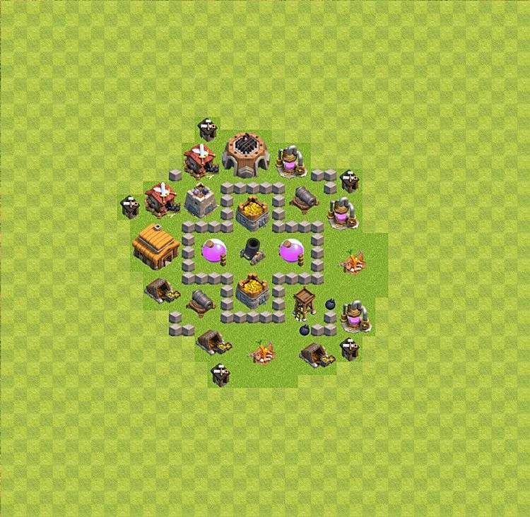Farming Base TH3 - plan / layout / design - Clash of Clans - (#13) — Farm TH3