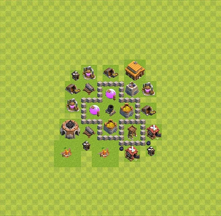 Farming Base TH3 - plan / layout / design - Clash of Clans - (#14) — Farming TH3