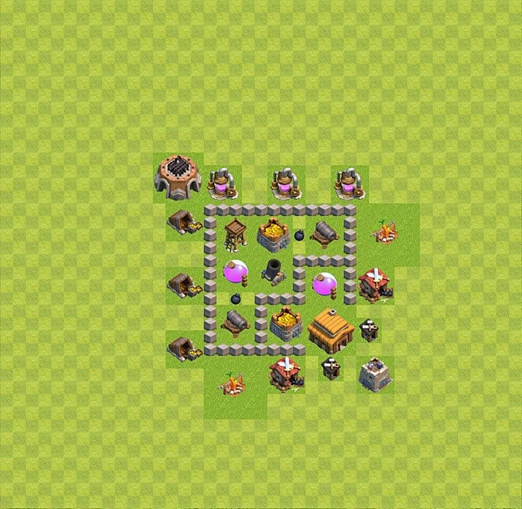 Farming Base TH3 - plan / layout / design - Clash of Clans - (#15) — Фарм TH3