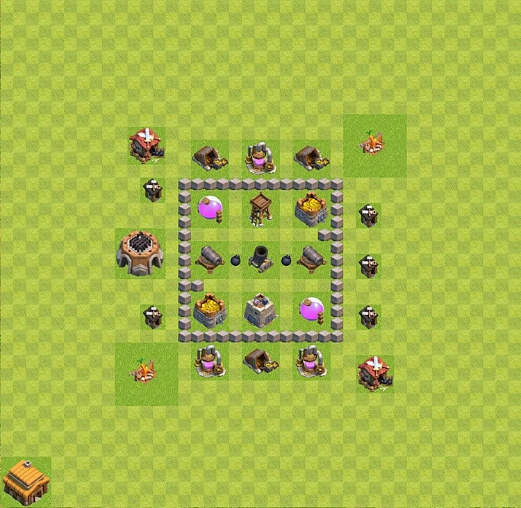 Farming Base TH3 - plan / layout / design - Clash of Clans - (#2)