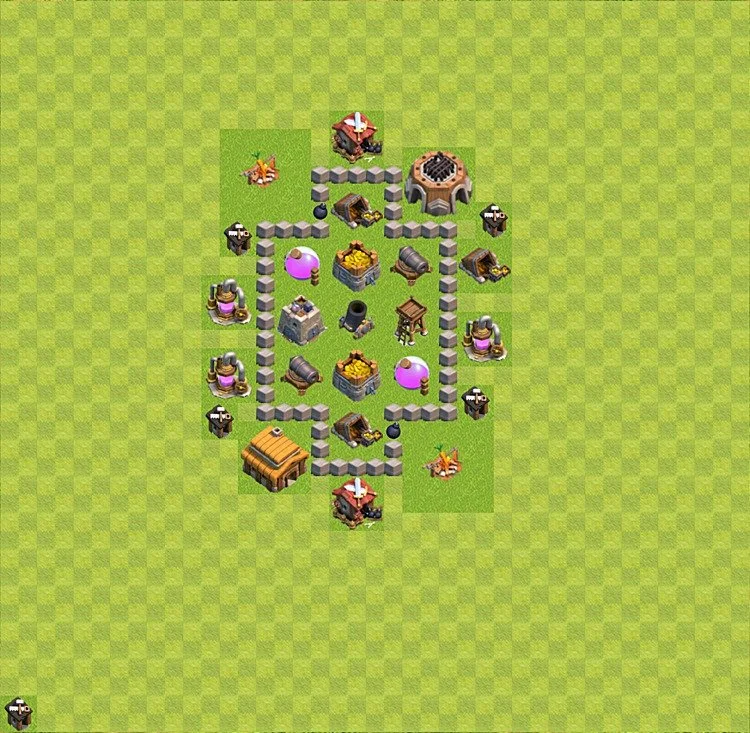 Farming Base TH3 - plan / layout / design - Clash of Clans - (#20) — Farming TH3