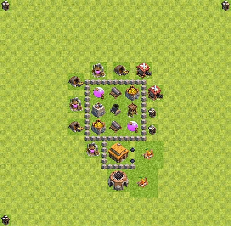 Farming Base TH3 - plan / layout / design - Clash of Clans - (#21) — 資源 TH3