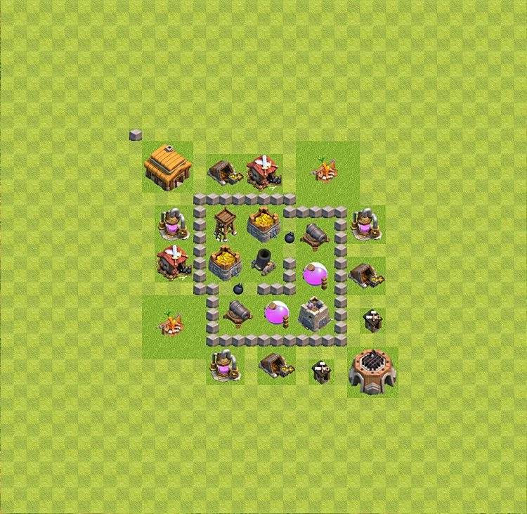 Farming Base TH3 - plan / layout / design - Clash of Clans - (#24) — Farm TH3