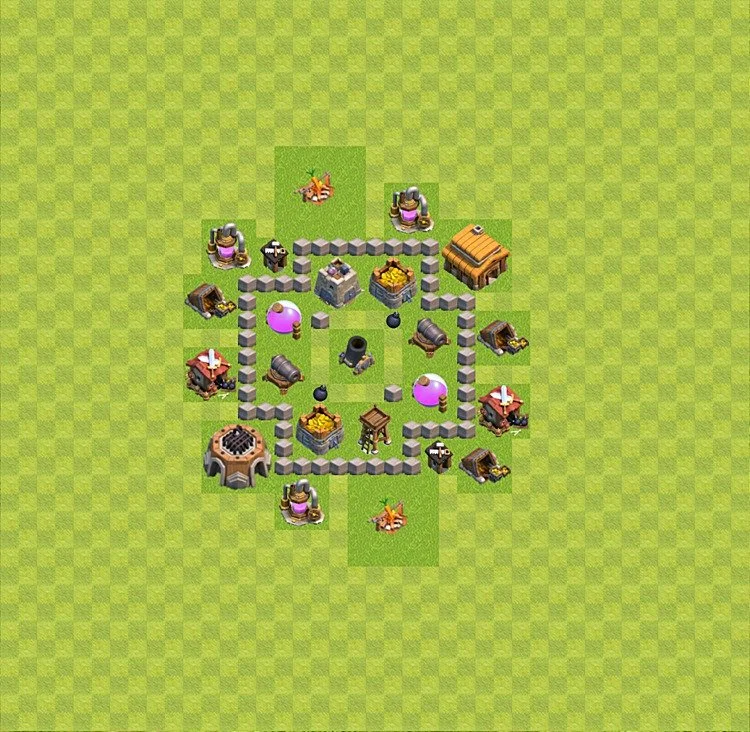 Farming Base TH3 - plan / layout / design - Clash of Clans - (#27) — Farming TH3