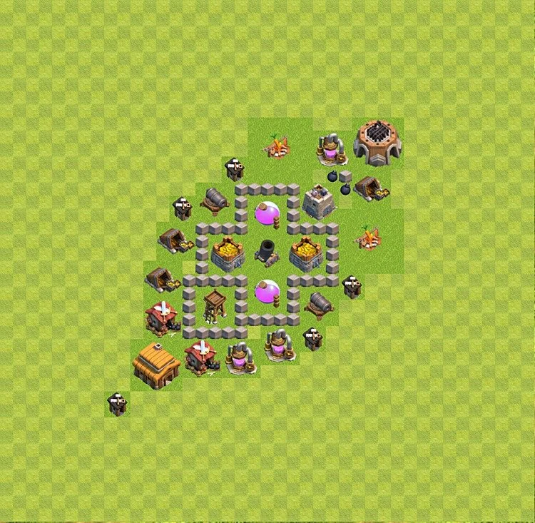 Farming Base TH3 - plan / layout / design - Clash of Clans - (#3)
