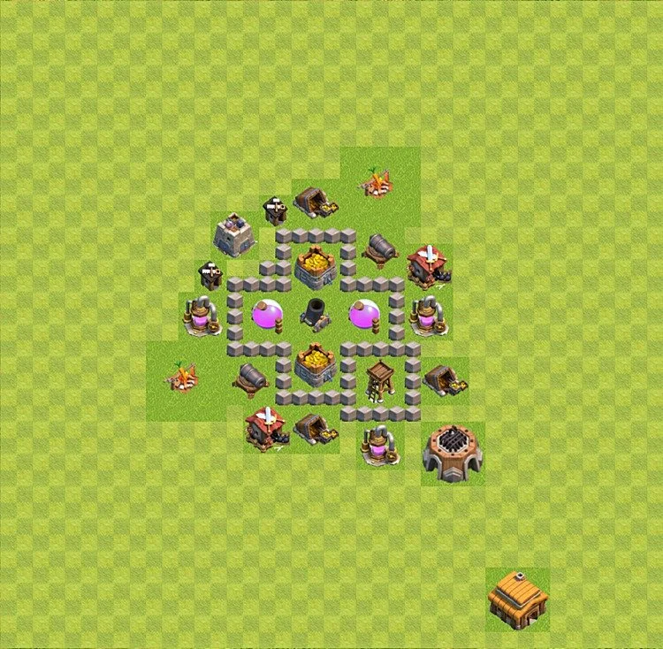 Farming Base TH3 - plan / layout / design - Clash of Clans - (#36) — Farm TH3