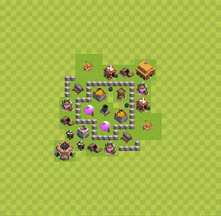 Farming Base TH3 - plan / layout / design - Clash of Clans - (#37) — Farma TH3