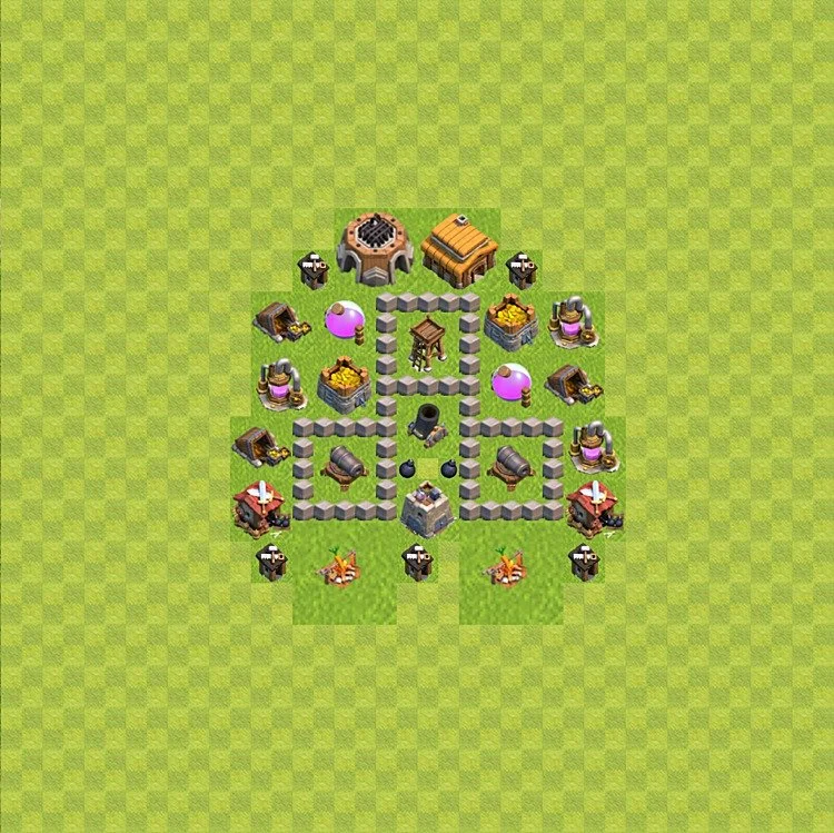 Farming Base TH3 - plan / layout / design - Clash of Clans - (#38) — Фарм TH3