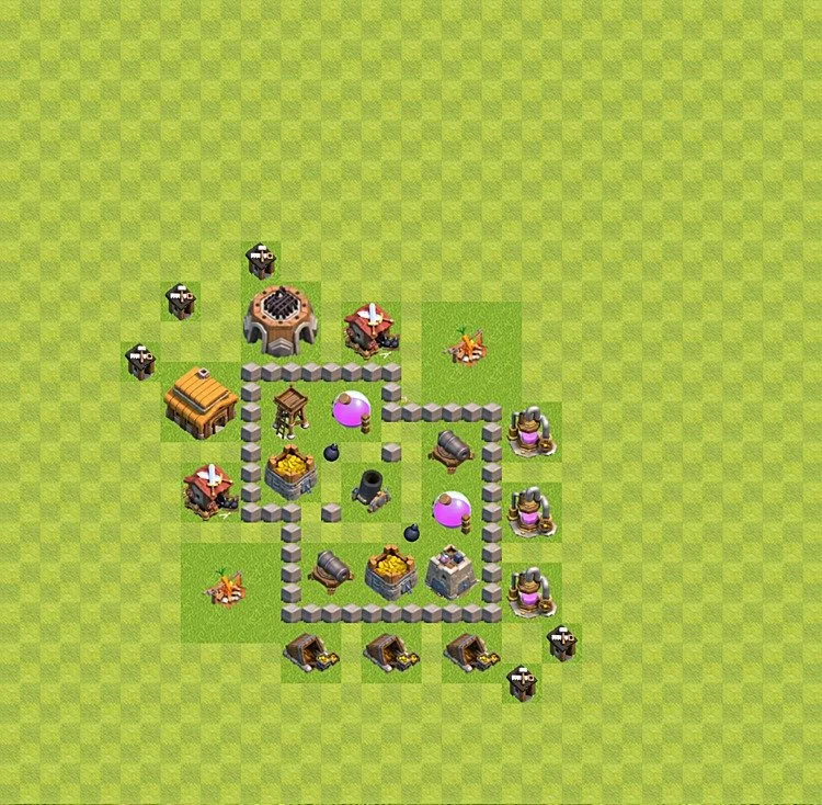 Farming Base TH3 - plan / layout / design - Clash of Clans - (#4)