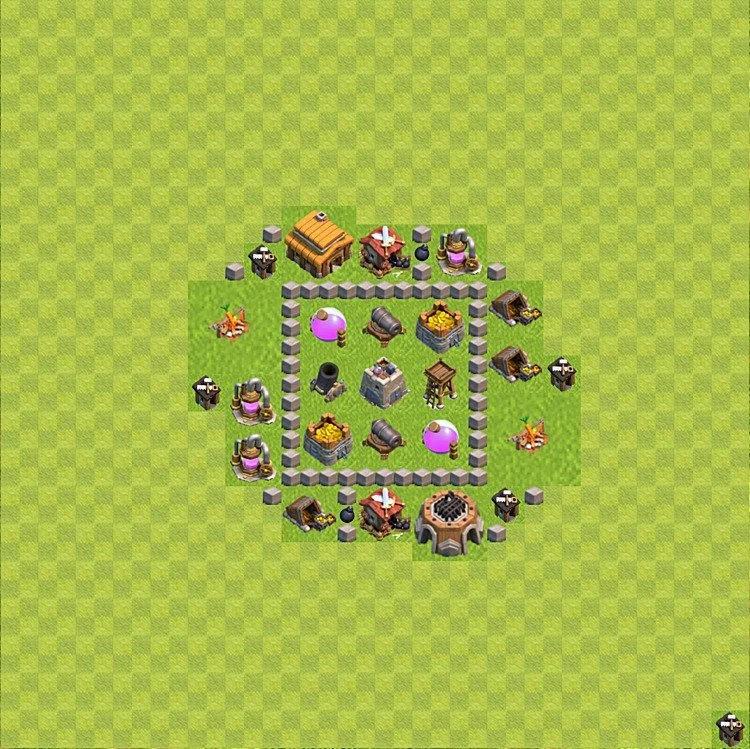 Farming Base TH3 - plan / layout / design - Clash of Clans - (#40) — Çiftlik TH3