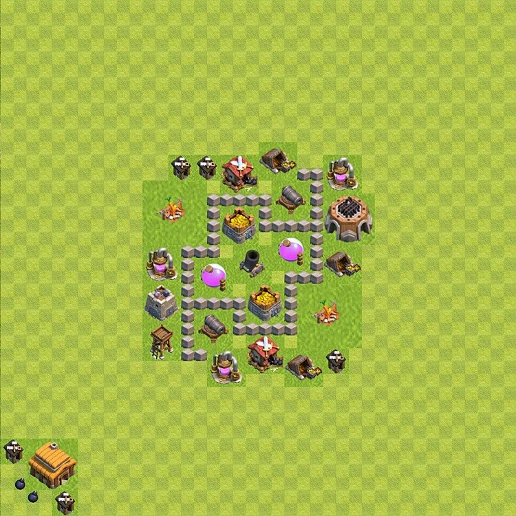 Farming Base TH3 - plan / layout / design - Clash of Clans - (#41) — Farm TH3