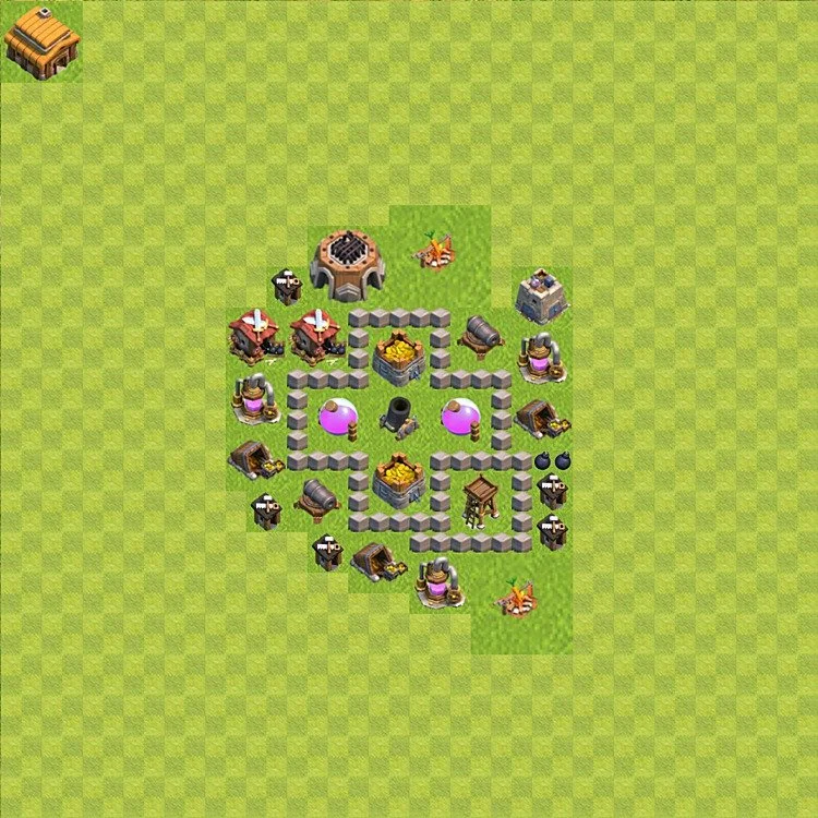 Farming Base TH3 - plan / layout / design - Clash of Clans - (#42) — Farm TH3