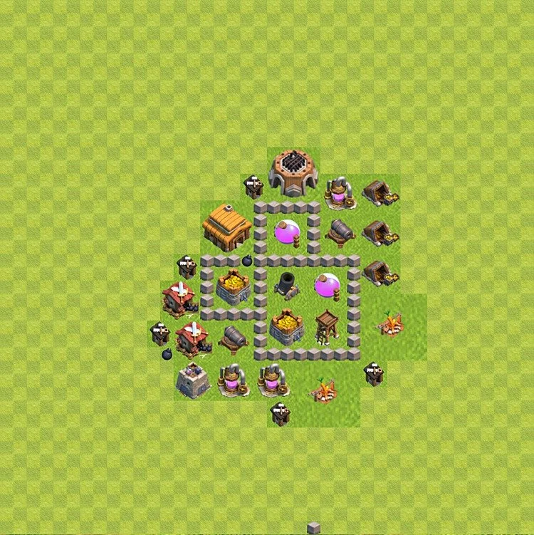 Farming Base TH3 - plan / layout / design - Clash of Clans - (#44) — Farming TH3