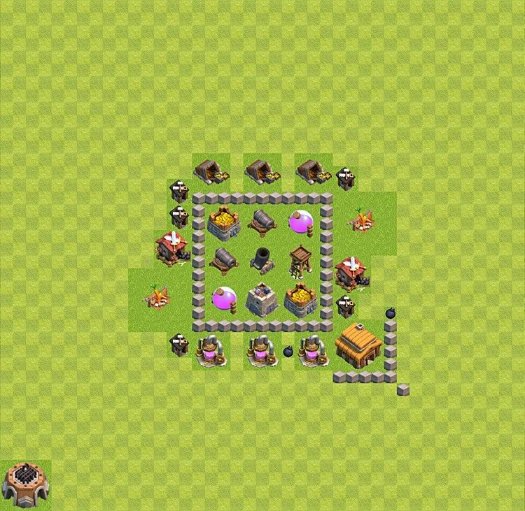 Farming Base TH3 - plan / layout / design - Clash of Clans - (#6)