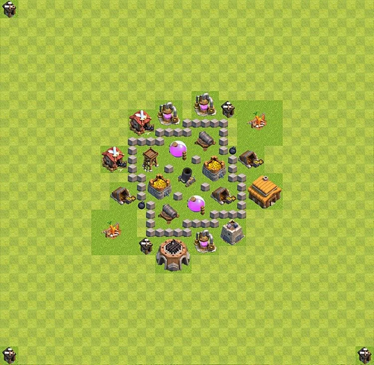 Farming Base TH3 - plan / layout / design - Clash of Clans - (#8) — Farma TH3