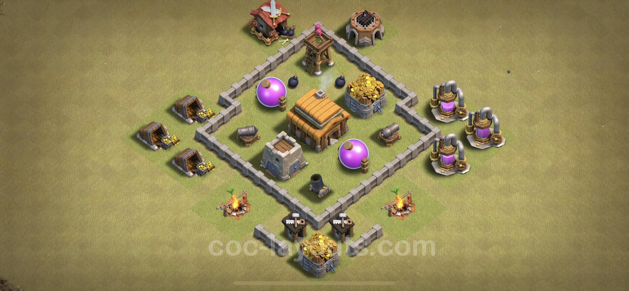 Top War Base TH3, Anti Everything - Anti 3 Stars CWL Plan - Clash of Clans - (#17) — Guerre TH3
