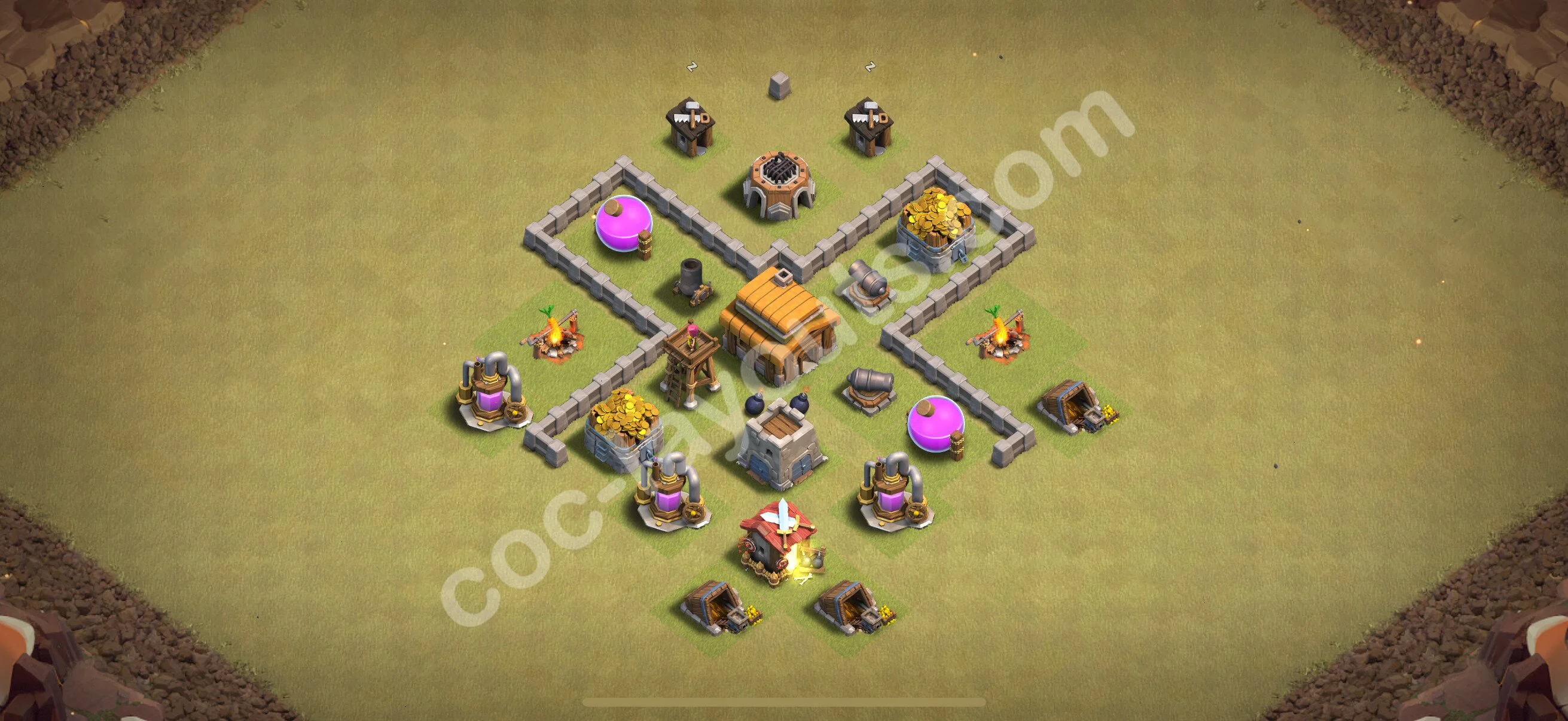 Top War Base TH3, Anti 3 Stars, Hybrid - CWL Defence Plan 2026 - Clash of Clans - (#18) — Guerre TH3