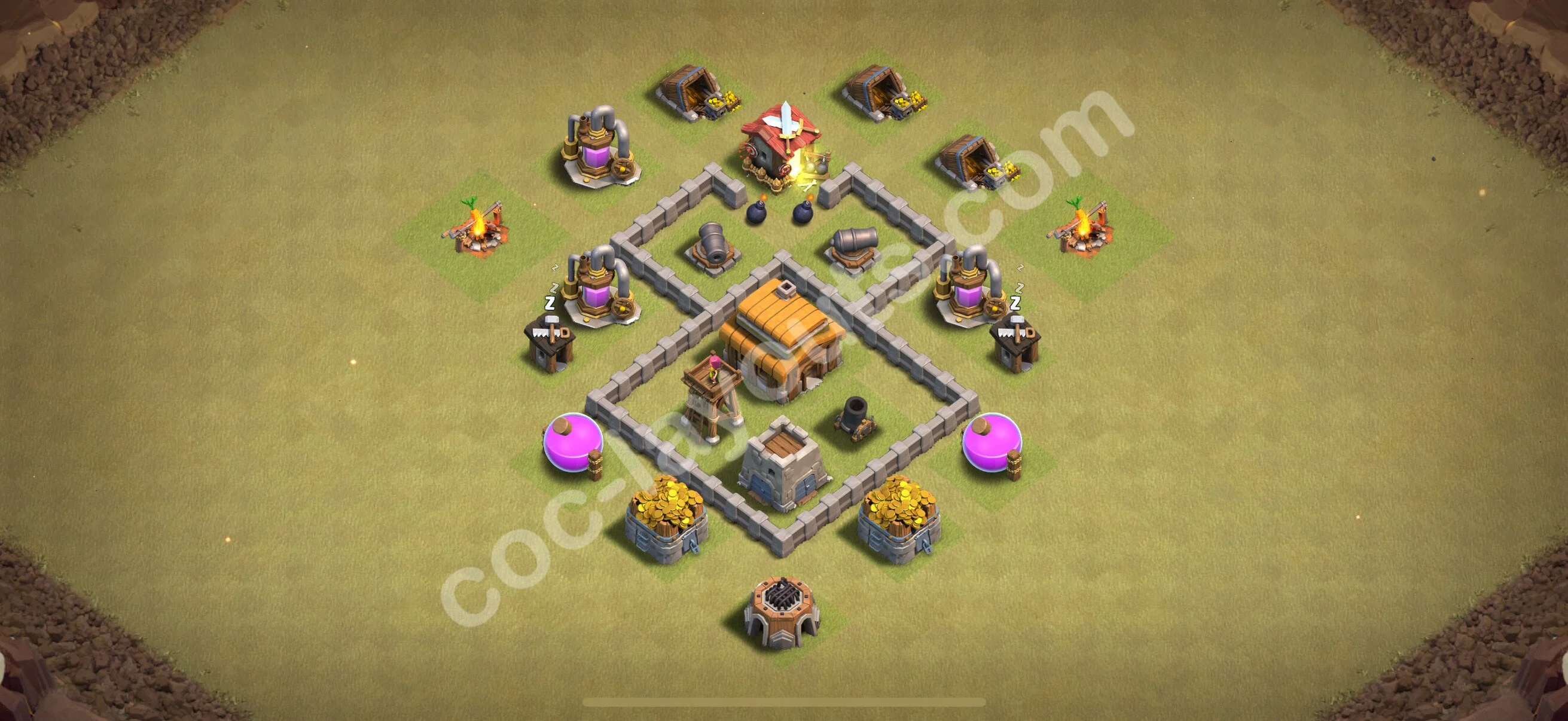 Top War Base TH3 - Anti 3 Stars CWL Plan 2026 - Clash of Clans - (#23) — Война TH3