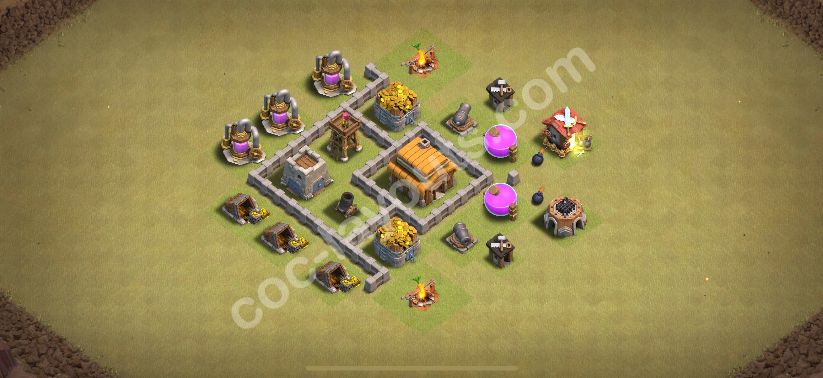 Top War Base TH3, Hybrid - Anti 2 Stars CWL Plan 2026 - Clash of Clans - (#5)