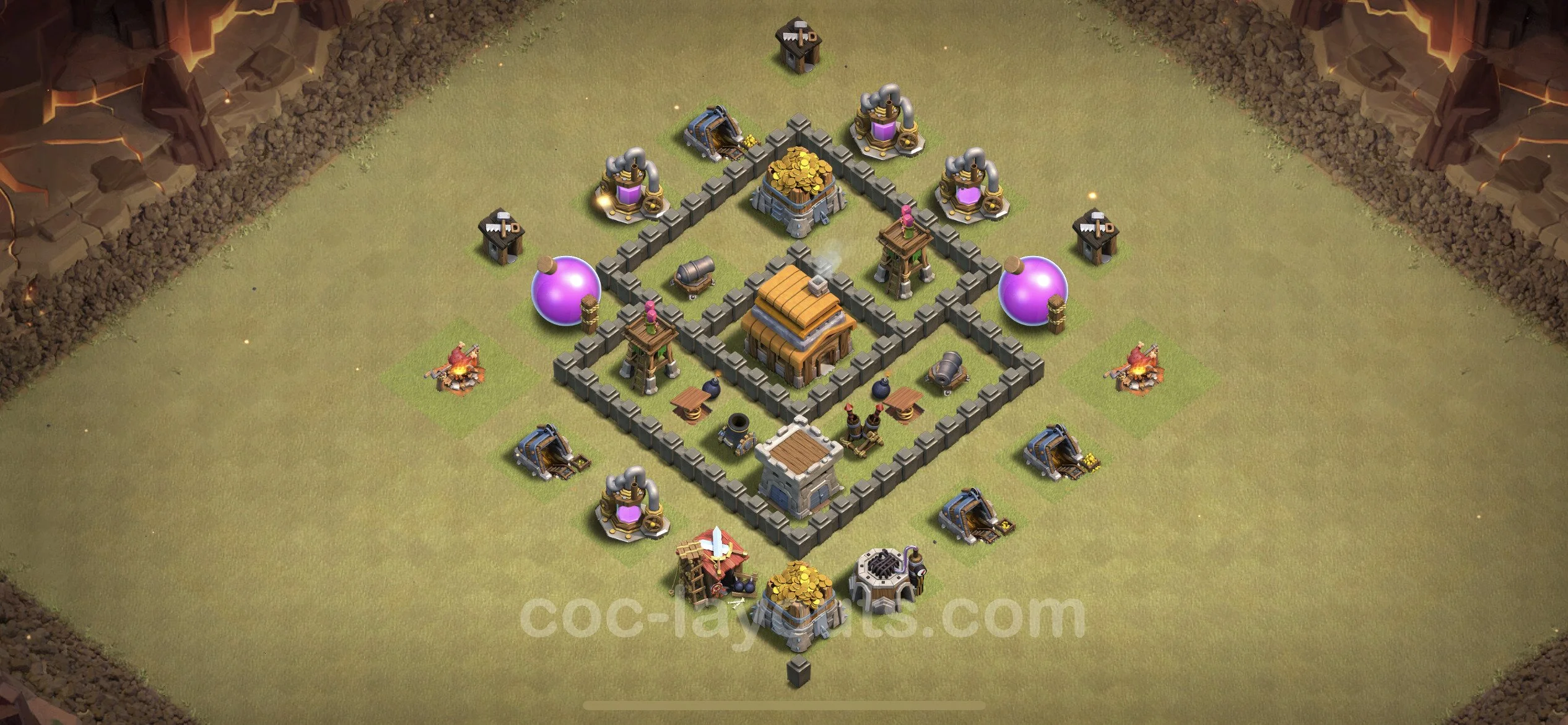 Top War Base TH4 with Link, Anti Everything - Anti 2 Stars CWL Plan - Clash of Clans - (#12) — Війна BH4