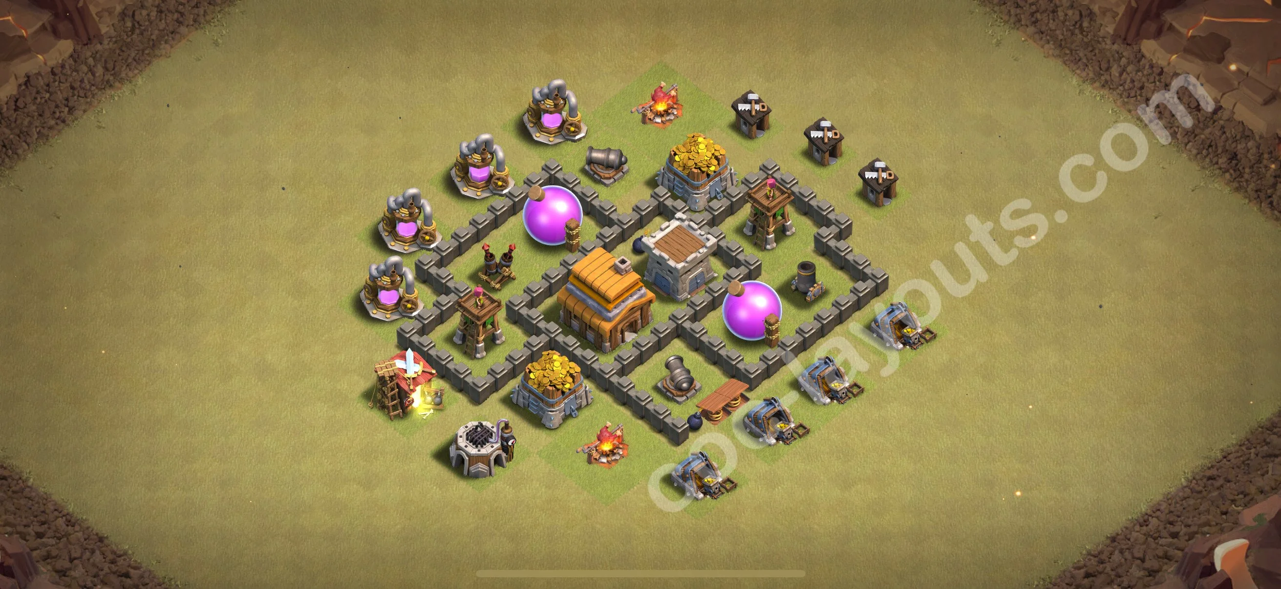 Top War Base TH4 with Link, Anti Everything - Max Levels CWL Plan 2026 - Clash of Clans - (#36) — Savaş BH4