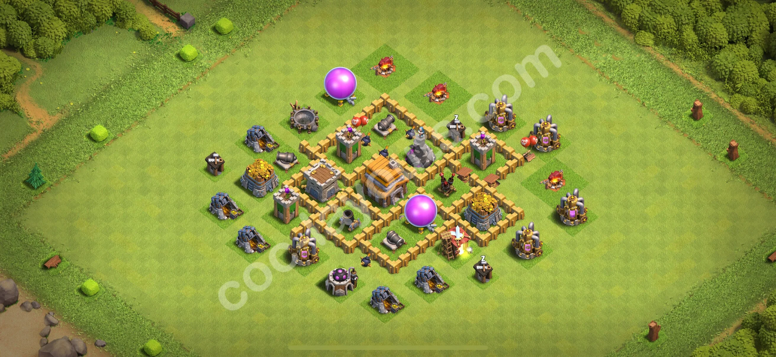 Anti 3 Stars Base TH5 with Link - best plan / layout / design - Clash of Clans 2026 - (#146) — Защита TH5