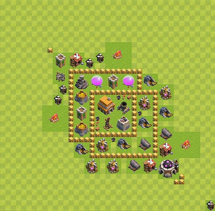 Defense (Trophy) Base TH5 - plan / layout / design - Clash of Clans - (#2)