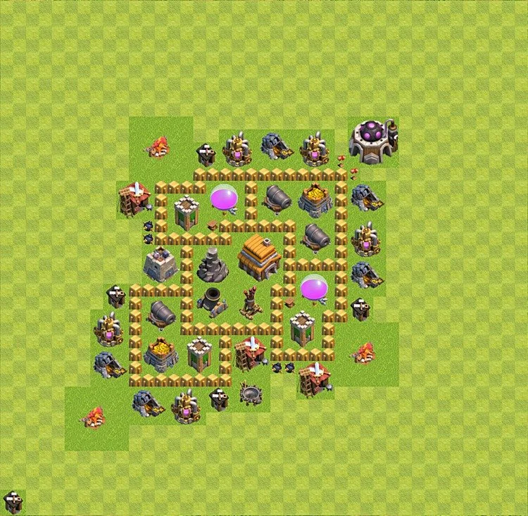 Defense (Trophy) Base TH5 - plan / layout / design - Clash of Clans - (#22) — Захист TH5