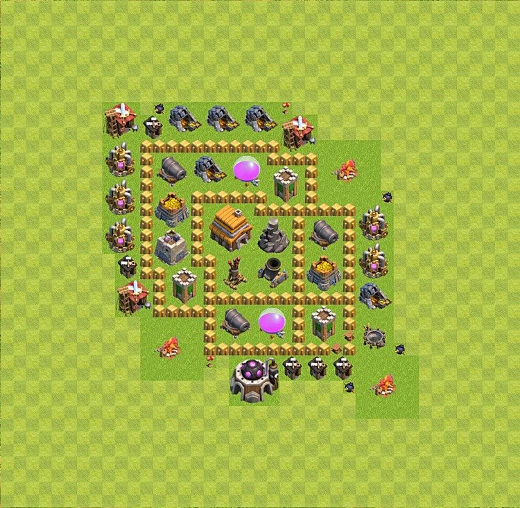 Defense (Trophy) Base TH5 - plan / layout / design - Clash of Clans - (#31) — Verteidigung TH5