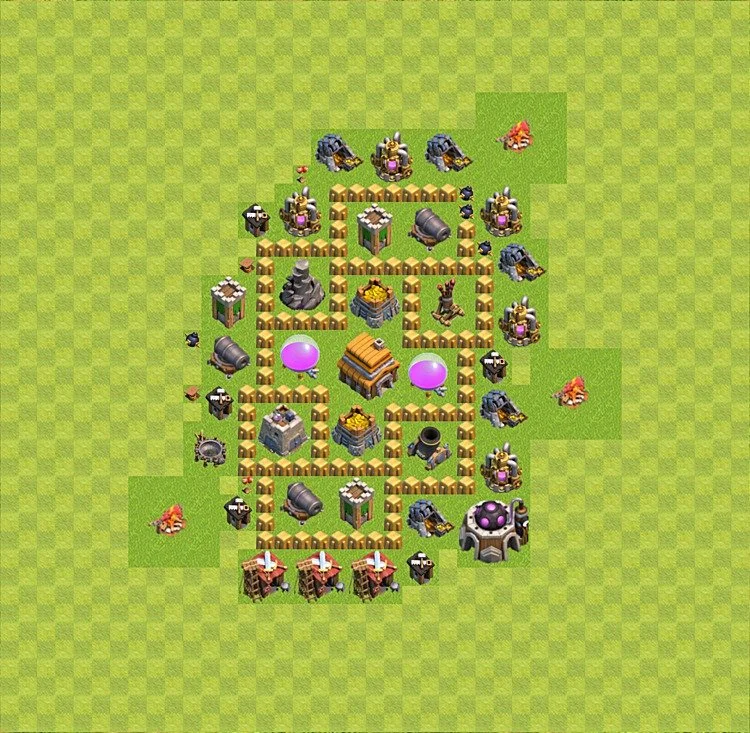 Defense (Trophy) Base TH5 - plan / layout / design - Clash of Clans - (#37) — Verteidigung TH5