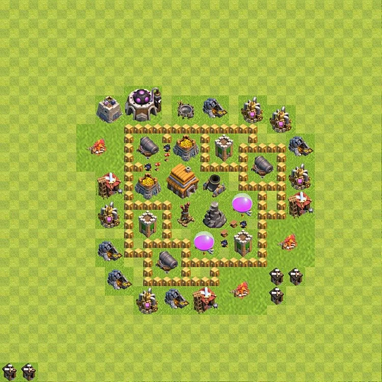 Defense (Trophy) Base TH5 - plan / layout / design - Clash of Clans - (#49) — Verdediging TH5