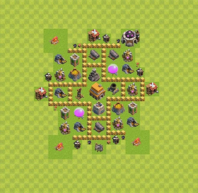 Defense (Trophy) Base TH5 - plan / layout / design - Clash of Clans - (#5)