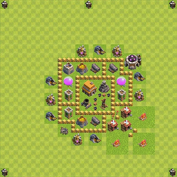 Defense (Trophy) Base TH5 - plan / layout / design - Clash of Clans - (#51) — Защита TH5