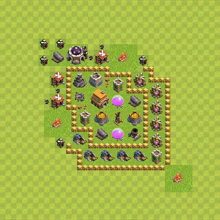 Defense (Trophy) Base TH5 - plan / layout / design - Clash of Clans - (#52) — Защита TH5