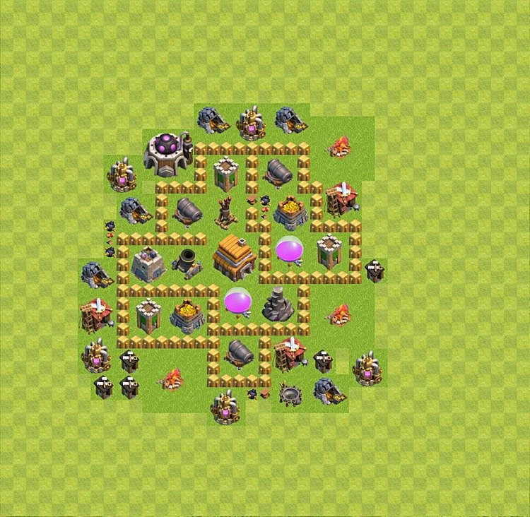 Defense (Trophy) Base TH5 - plan / layout / design - Clash of Clans - (#8) — Захист TH5