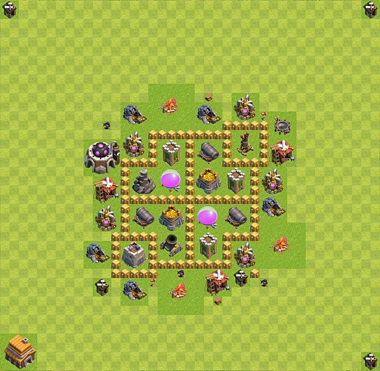 Farming Base TH5 - plan / layout / design - Clash of Clans - (#11) — Farm TH5