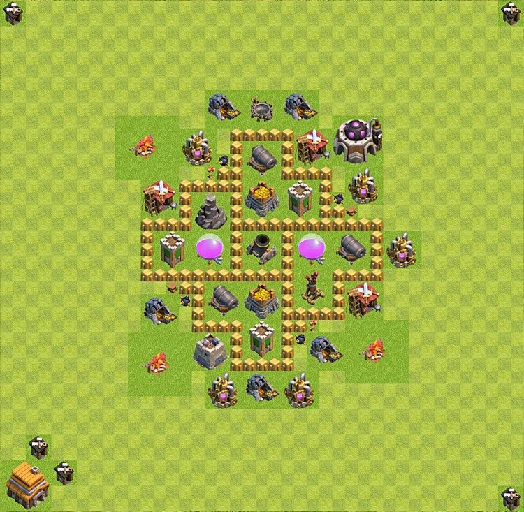 Farming Base TH5 - plan / layout / design - Clash of Clans - (#12) — Farm TH5