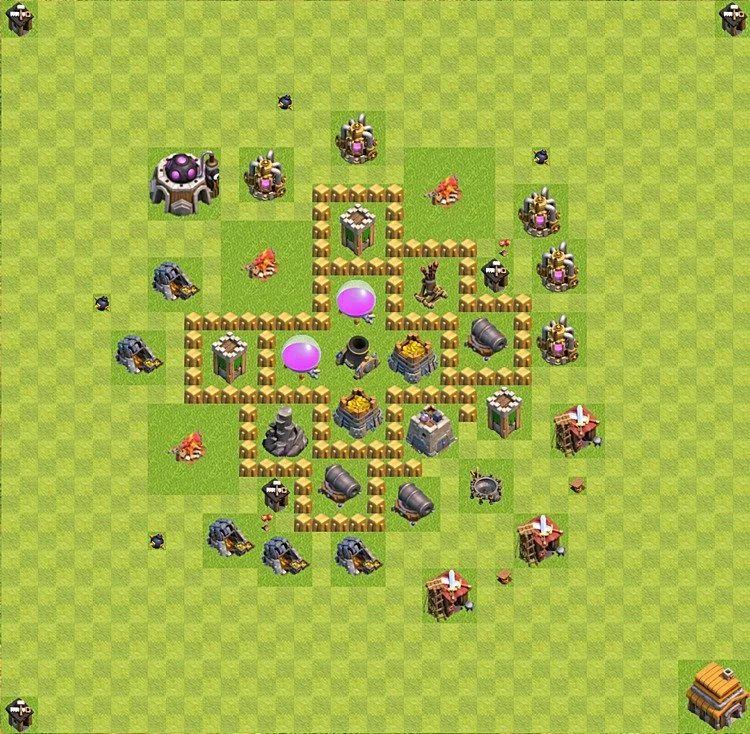 Farming Base TH5 - plan / layout / design - Clash of Clans - (#13) — Farm TH5