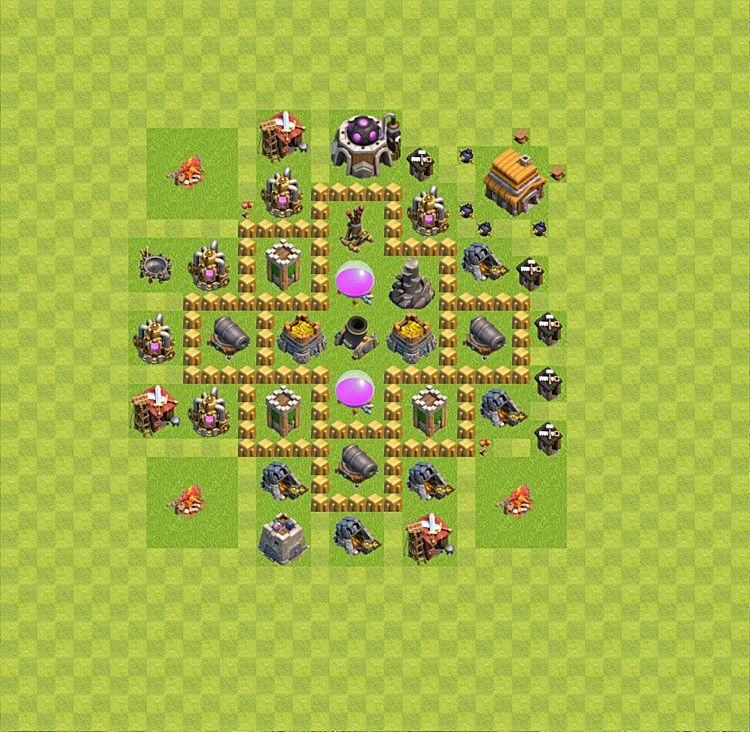 Farming Base TH5 - plan / layout / design - Clash of Clans - (#17) — Farm TH5