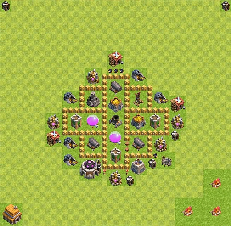 Farming Base TH5 - plan / layout / design - Clash of Clans - (#18) — Farm TH5