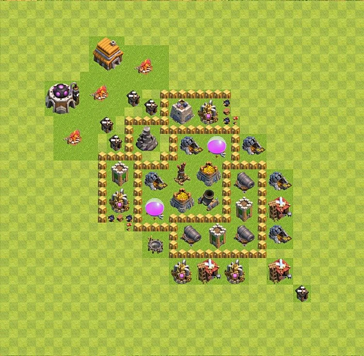 Farming Base TH5 - plan / layout / design - Clash of Clans - (#20) — Фарм TH5